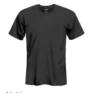 BULK Gildan Men's Black T-Shirt BRAND NEW 8 new Shirts